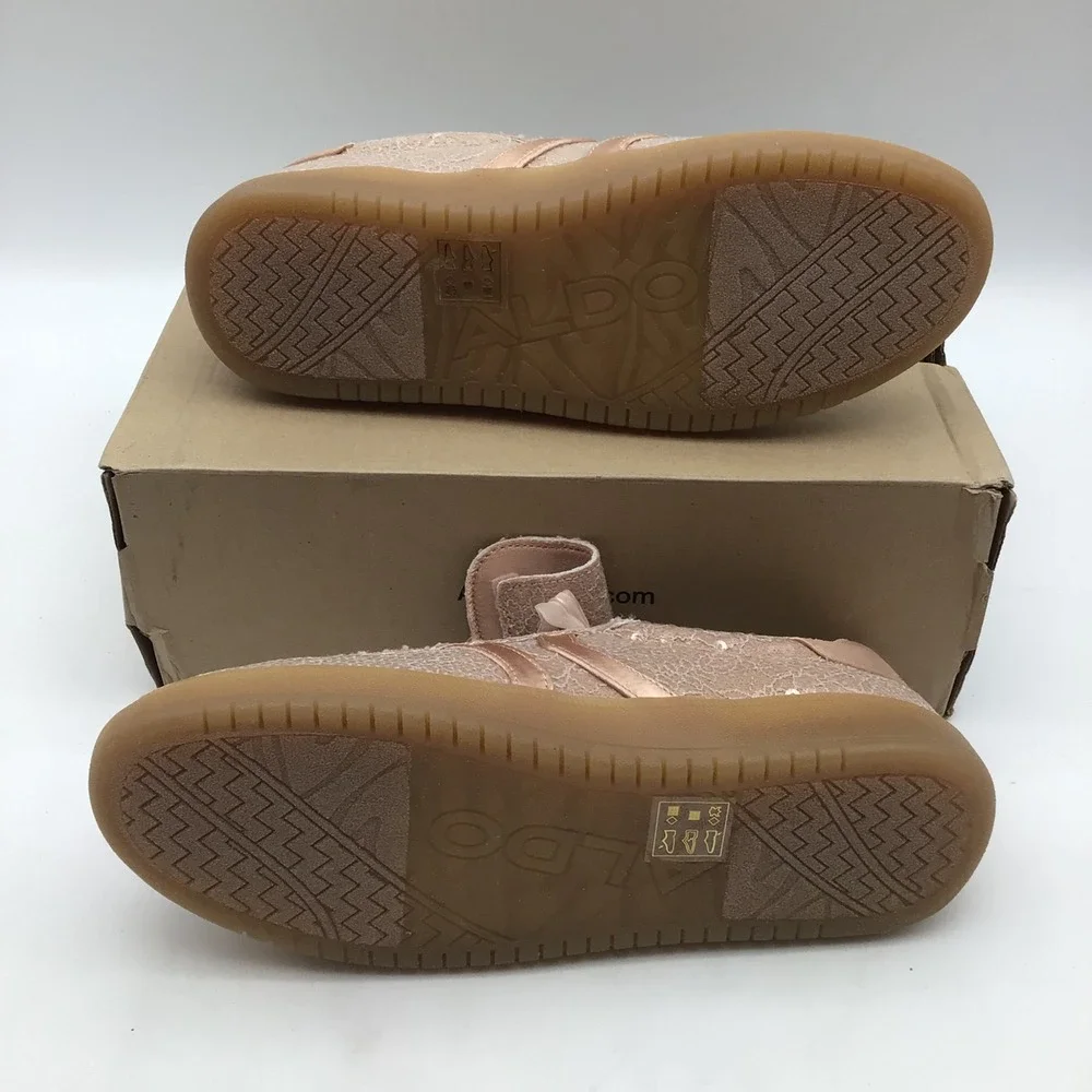 ALDO‎ ITSneaker Sport Club Women Lace Sequin Sneakers Rose Gold Size 9 NEW